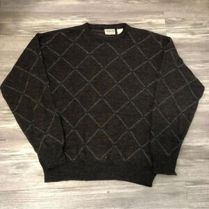 Vintage Giorgio Cosby Sweater M Abstract Geometric Wool Blend 90s‎ Made In Italy